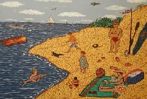 חוף ים בקיץ