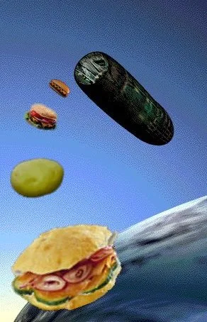 אוכל מרחף באוויר