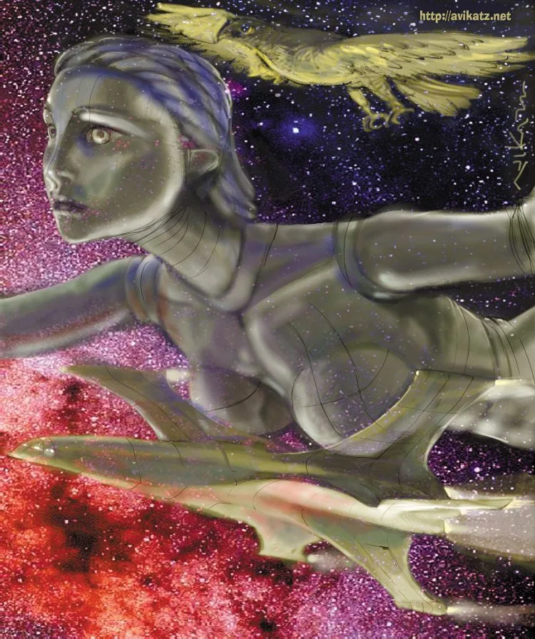 אישה בדמות חללית