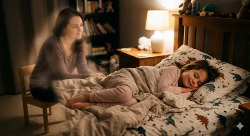 ילדה חולמת על אמא