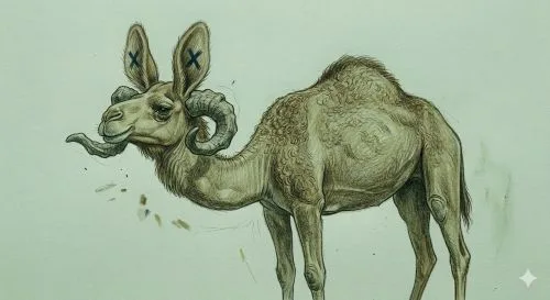 איור גמל מצחיק