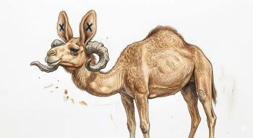 איור גמל מצחיק