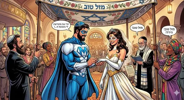 גיבורי על בחתונה יהודית